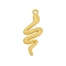 Rack Plating Alloy Pendants, Cadmium Free & Lead Free, Snake, Matte Gold Color, 39x15x2.5mm, Hole: 2mm
