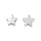 Rack Plating Brass Beads, Long-Lasting Plated, Cadmium Free & Lead Free, Star, Platinum, 6x6x2.5mm, Hole: 1mm