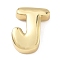 Brass Initial Beads, Real 18K Gold Plated, Long-Lasting Plated, Rack Plating, Lead Free & Cadmium Free, Letter J, 21x15.5x7mm, Hole: 8.5x4mm