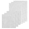 2 Styles Cotton/Polycotton Cross Stitch Fabric, Aida Cloth, Square/Rectangle, White, 304~450x300~301x0.7mm, 6pcs/set