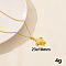 304 Stainless Steel Turtle Pendant Necklaces, Cable Chain Necklaces for Women