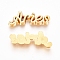 Golden Plated Alloy Cabochons, Twelve Constellations, Aries, 7x18x2mm