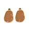 Vegetables 304 Stainless Steel Enamel Charms, Ion Plating(IP), Golden, Potato, 14.5x9.5x1.5mm, Hole: 1.4mm