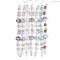 Glass and Acrylic and Imitation Pearl and Rhinestone Beads Strands, Round, for Jewelry Making, Faceted, Mixed Color, 10mm, Hole: 0.5mm, about 21pcs/strand, 7.68''(19.5cm)