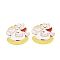 Alloy Enamel Pendants, Golden, Horse, Rabbit, 28x29x1mm, Hole: 1.8mm