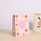 Rectangle with Sunflower Pattern Paper Gift Bags, Decorated Candy Tote for Birthday, Wedding, Pink, 14.8x8x20.8cm