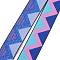 Nylon Jacquard Ribbons, Tyrolean Ribbon, Wave Pattern, Pearl Pink, 1 inch(25mm)
