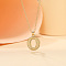 Alloy Textured Initial Pendant Necklaces, Golden, Letter O, 18.31 inch(46.5cm)