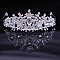 Children's  Alloy Rhinestone Crown Hair Bands, Hair Accessories for Woman Girls, Silver, 135mm