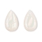Opaque Resin Decoden Cabochons, Teardrop, White, 16.5x10x4mm
