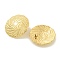 Ion Plating(IP) Flat Round 304 Stainless Steel Stud Earrings for Women, Golden, 29mm