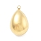 316 Surgical Stainless Steel Pendants, Real 18K Gold Plated, Teardrop, 25x15.5mm, Hole: 1.8mm