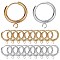12Pcs 2 Colors 201 Stainless Steel Huggie Hoop Earring Findings, with Horizontal Loop and 316 Surgical Stainless Steel Pin, Mixed Color, 18x15x2.5mm, Hole: 2.5mm, Pin: 1mm, 6pcs/color