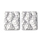 Brass Pendants, Rectangle, Platinum, 25x19.5x2mm, Hole: 1.4mm