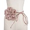 Flower PU Leather Wrap Waist Belts for Women, Rosy Brown, 1810mm