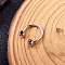 316L Stainless Steel Micro Pave Cubic Zirconia Circular/Horseshoe Barbell, Round, Inner Diameter: 10mm, Pin: 1.2mm