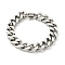 Non-Tarnish 201 Stainless Steel Curb Chain Bracelet for Men Women, Stainless Steel Color, 8-3/4 inch(22.2cm)
