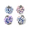 Handmade Indonesia Beads, with Alloy Core & Resin & Resin Rhinestone, Mixed Color, 17~18mm, Hole: 2mm