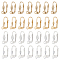 40Pcs 4 Style Brass Leverback Earring Findings, with Loop, 925 Sterling Silver Plated & Real 24K Gold Plated, 16.5x11x2~4mm, Pin: 0.7mm, Hole: 1.8mm, 10Pcs/style