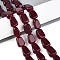 Natural White Jade Beads Strands, Triangle, Dyed, Dark Red, 13~20x10~14x6.5~10mm, Hole: 1~1.2mm, about 21~23pcs/strand, 14.37~15.16 inch(36.5~38.5cm)