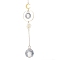 Teardrop Glass Hanging Suncatchers, Brass Sun Moon for Outdoor Garden Decor, Golden, 240x40mm