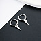 304 Stainless Steel Hoop Earrings, Stainless Steel Color, Triangle, 30mm