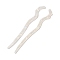 Opaque Acrylic Hair Sticks, Antique White, 181x19x4mm