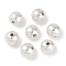 CCB Plastic Round Beads, Silver, 7.5x7mm, Hole: 1.8mm