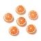 Fruit Series Opaque Resin Cabochons, Orange, 10x3.5mm