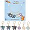 NBEADS 6 Pcs Sheep Stitch Markers, Alloy Enamel Crochet Stitch Marker Charms Locking Stitch Marker Knitting DIY Handmade Gift for Knitting Weaving Sewing Accessories Quilting Jewelry Making