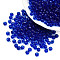 Transparent Acrylic Beads, Faceted, Rondelle, Medium Blue, 4x3.5mm, Hole: 1.5mm, about 14000pcs/500g