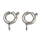 304 Stainless Steel Spring Ring Clasps, Stainless Steel Color, 12x8x2mm, Hole: 2.5mm