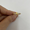 Brass Micro Pave Clear Cubic Zirconia Finger Rings, Real 14K Gold Plated, Letter I, Inner Diameter: 20mm