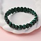 Natural Malachite Stretch Bracelets, Rectangle, 2 inch(5.1cm)