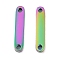 Ion Plating(IP) 304 Stainless Steel Links/Connectors, Oval, Rainbow Color, 15x3x1.7mm, Hole: 1.4mm