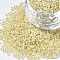 TOHO Round Seed Beads, Japanese Seed Beads, (2125) Silver Lined Milky Light Jonquil, 11/0, 2.2mm, Hole: 0.8mm, about 1111pcs/10g