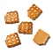 Opaque Resin Biscuits Cabochons, Imitation Food, Sandy Brown, Rectangle, 22x18.5x4.5mm