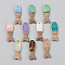 Resin & Walnut Wood Pendants, Fish, Mixed Color, 27.5x9x3mm, Hole: 2mm