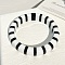 Resin Bangles, Stripe, Black, Inner Diameter: 2.52 inch(6.4cm)