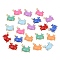 Alloy Enamel Pendants, Crab Charms, Golden, Mixed Color, 16x19x4mm, Hole: 2mm