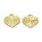 Rack Plating Brass Charms, Long-Lasting Plated, Lead Free & Cadmium Free, Real 18K Gold Plated, Mixed Shapes, Heart, 7x7.5x0.5mm, Hole: 1mm