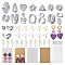 DIY Earring Making Finding Kits, Including 430 Stainless Steel Clay Earring Cutters, Brass Jump Rings & Earring Hooks, Cellophane Bags, Cardboard Cards, Plastic Ear Nuts, Golden & Stainless Steel Color
