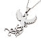 Non-Tarnish 304 Stainless Steel Pendant Necklaces, Cable Chains, Phenix, Stainless Steel Color, 17.64 inch(44.8cm)