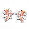 Printed Wood Pendants, Valentine's Day Style, Angel & Fairy, 40x34x2.8mm, Hole: 1.6mm