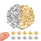 UNICRAFTALE 100Pcs 2 Colors 18K Gold Plated Crimp Beads Bracelet End Beads Metal Stopper Beads Crimp Charms Loose Spacer Beads Metal Column Crimp Beads for Bracelet Necklace Ends Accessories