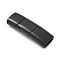 Ion Plating(IP) 316 Surgical Stainless Steel Magnetic Clasps with Glue-in Ends, Rectangle, Black, 33x10x6mm, Hole: 8x4mm