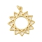 Brass Pendants, Sun, Rack Plating, Cadmium Free & Lead Free, Long-Lasting Plated, with Jump Ring, Real 18K Gold Plated, 31x25x2mm, Hole: 3mm