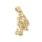 Brass Pendants, Real 18K Gold Plated, Starfish, 22.5x12x2.3mm, Hole: 3.5x4.4mm