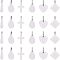 Opalite Pendants, with Iron and Brass Bails, Mixed Shapes, 24pcs/box