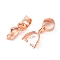 Alloy Ice Pick Pinch Bails for Pendant Making, Rose Gold, 13mm, Hole: 4x3.5mm, Pin: 0.7mm